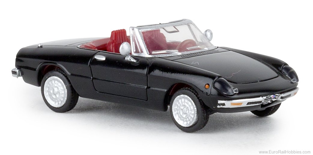 Brekina 29606 Alfa Romeo Spider Fastback - Black