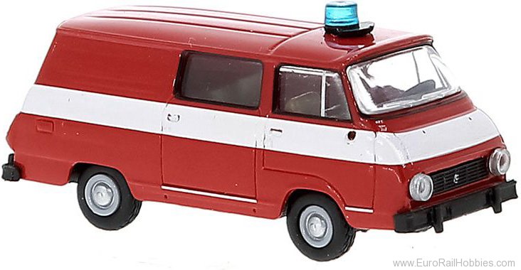 Brekina 30812 Skoda 1203 Halbbus Red , 1969, Feuerwehr , 