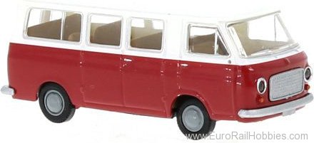 Brekina 34416 Fiat 238 Bus White , Red , 1966, 