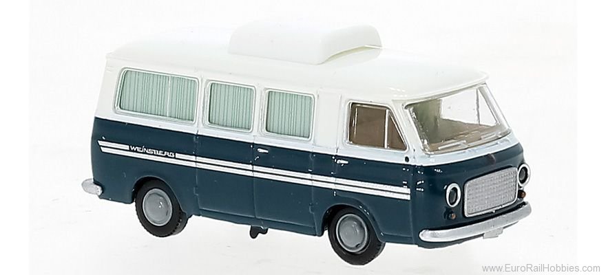 Brekina 34417 Fiat 238 Camper White, Blue, 1966, 