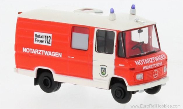 Brekina 36935 Mercedes L 508 RTW Hattingen 1970, Feuerwehr 