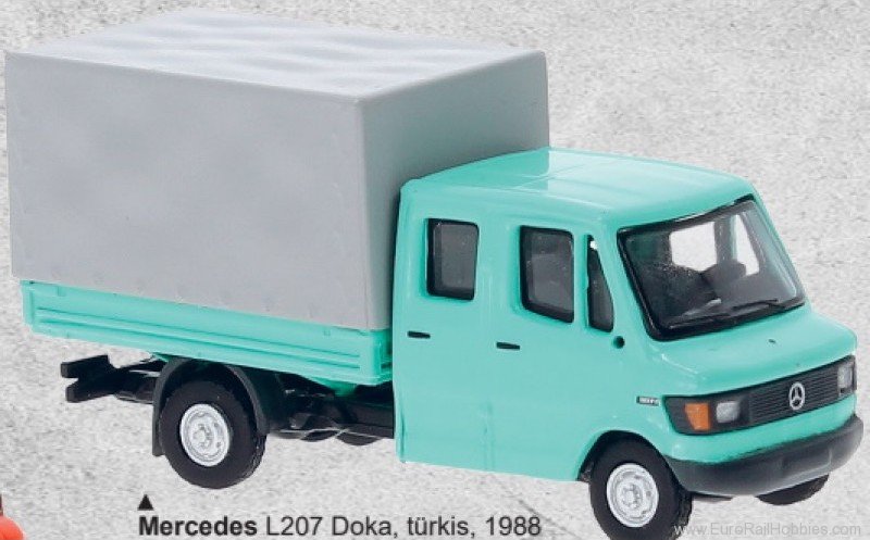 Brekina 36952 Mercedes L 307 D Doka tÃ¼rkis 1988  1