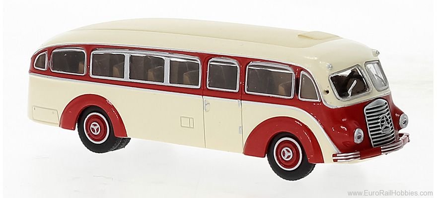 Brekina 52430 Mercedes LO 3500 Light Beige, Red, 1936, 