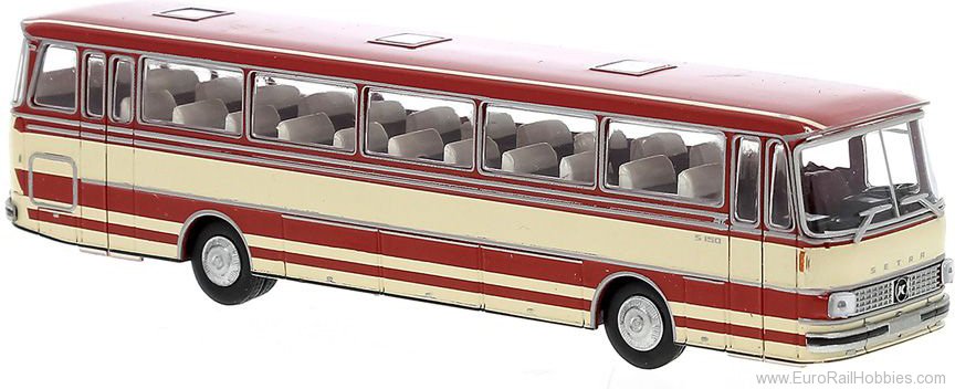 Brekina 56050 Setra S 150 H Red , Beige, 1970, 