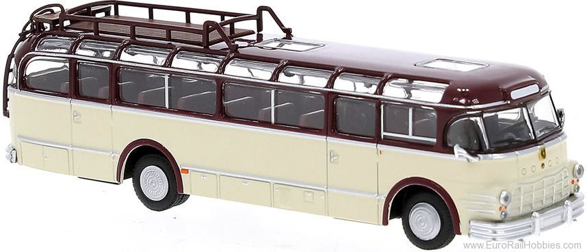 Brekina 58065 Saurer 5 GVF-U Dark Red , Beige, 1951, 