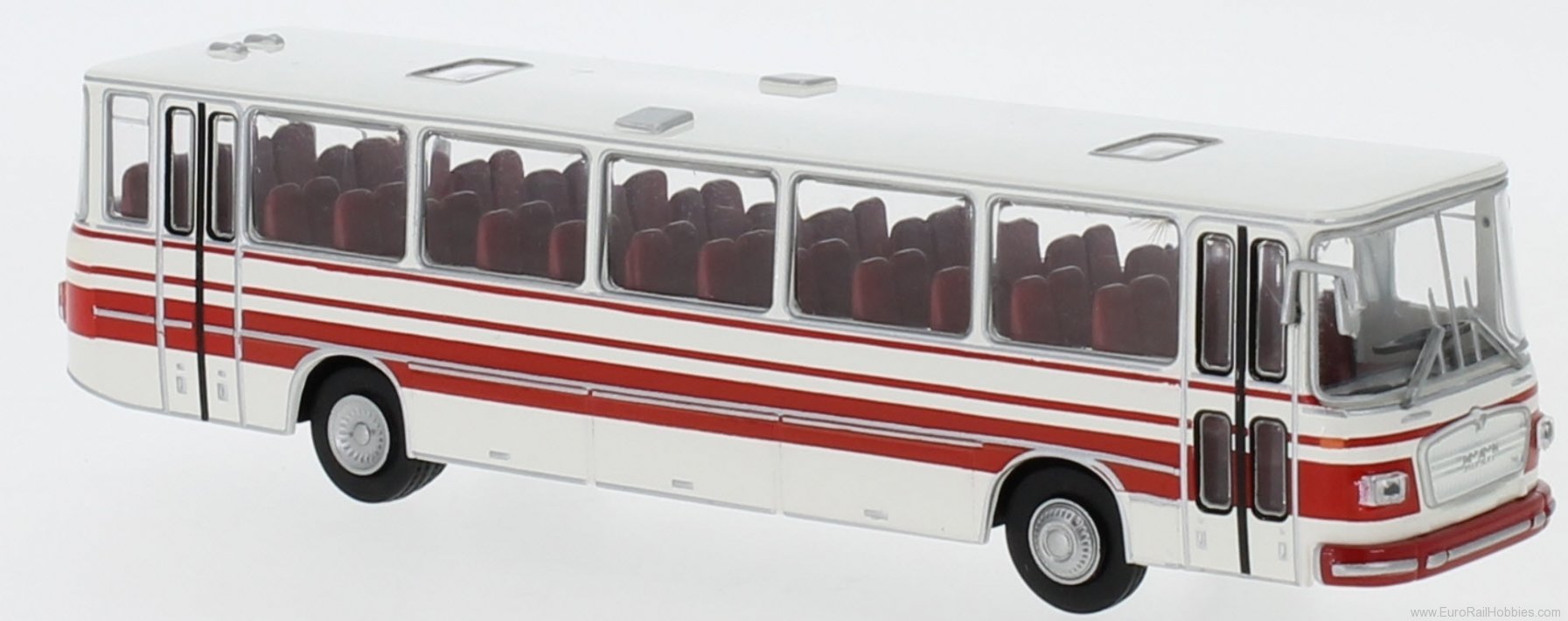 Brekina 59251 Man 750 Tour Bus White/Red Stripes 1967