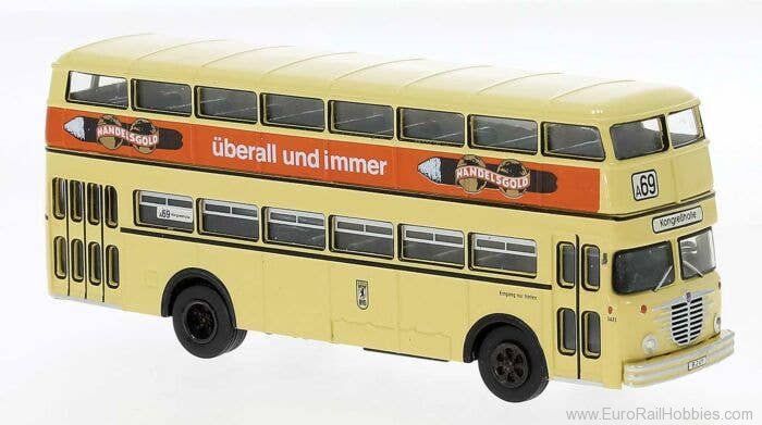 Brekina 61256 BÃ¼ssing D2U 'HandelsGold' der BVG