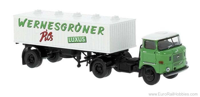 Brekina 71214 IFA W 50 Biertanksattelzug 'WernesGreener'