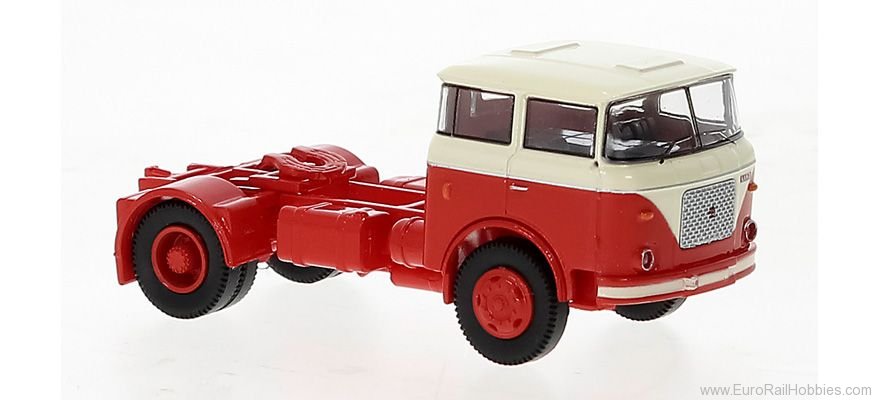 Brekina 71824 LIAZ 706 SZM Light Beige, Light Red, 1970, 