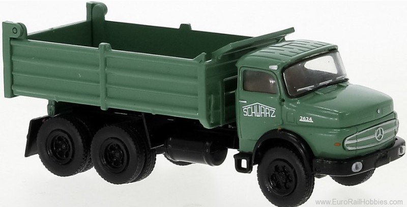 Brekina 81156 Mercedes LAK 2624 Kipper 1970 Black Bau  