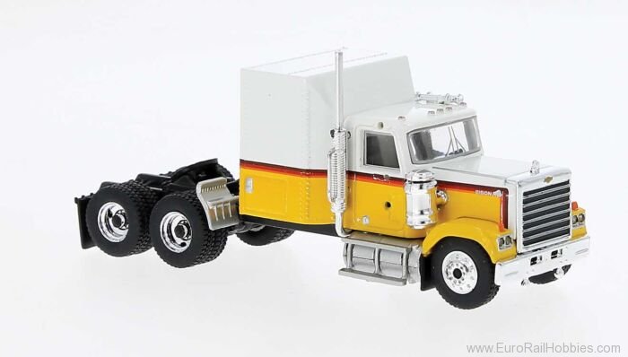 Brekina 85782 Chevrolet Bison White/Yellow Semi-Truck