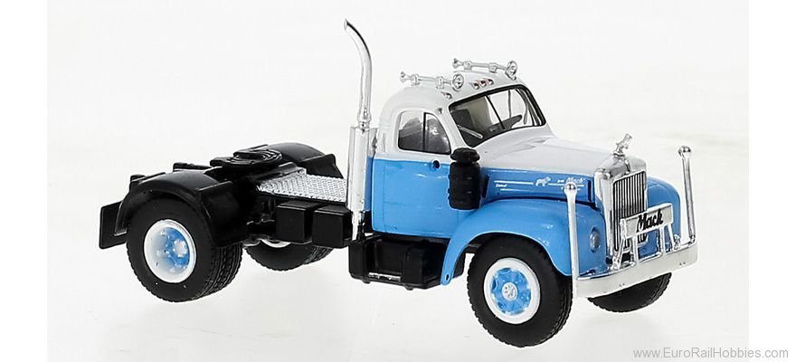 Brekina 85976 Mack B 61 White, Light Blue, 1953, 