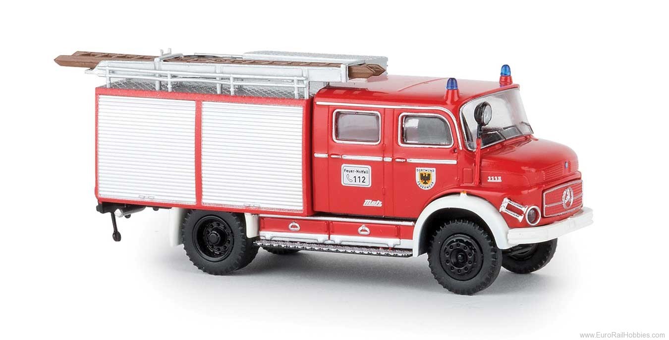 Brekina 94729 1950s Mercedes-Benz LAF 1113 LF 16 Fire Truck