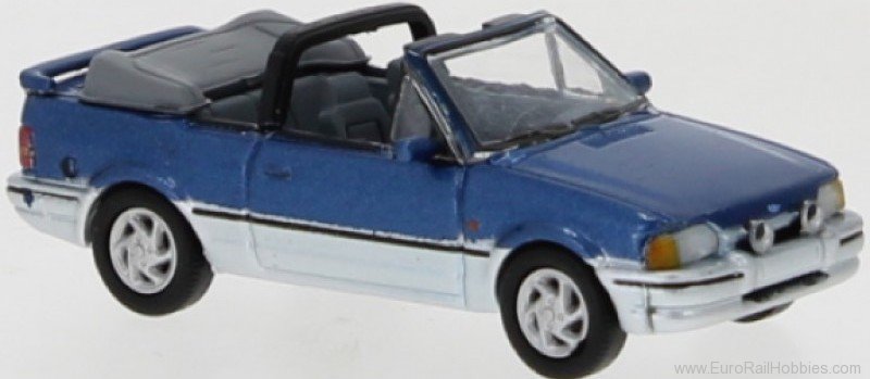 Brekina PCX870157 Ford Escort IV Cabriolet metallic blue, silve