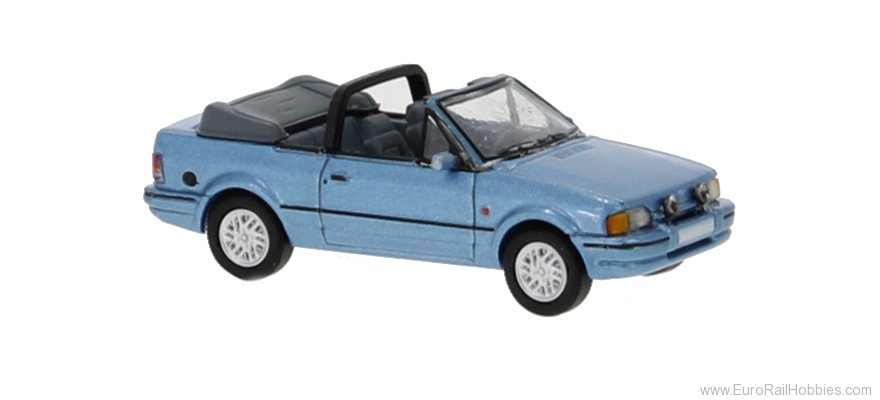 Brekina PCX870158 Ford Escort IV Cabriolet metallic light blue,