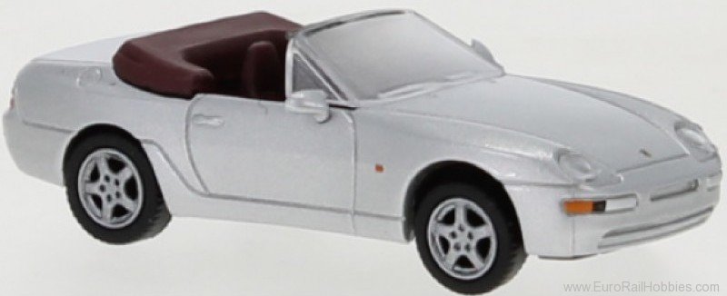 Brekina PCX870181 Porsche 968 convertible silver, 1991