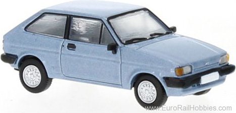 Brekina PCX870279 Ford Fiesta MK II Ghia Metallic Light Blue , 