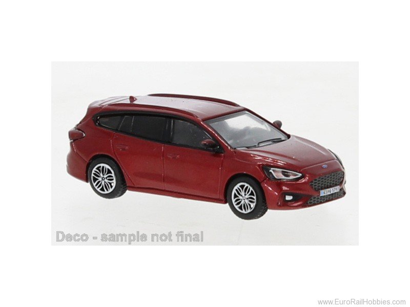 Brekina PCX870377 Ford Focus Turnier ST-Line Metallic Dark Red 