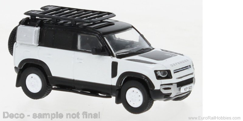 Brekina PCX870388 Land Rover Defender 110 White , 2020, 