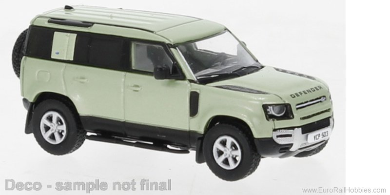 Brekina PCX870389 Land Rover Defender 110 Metallic Green, 2020,