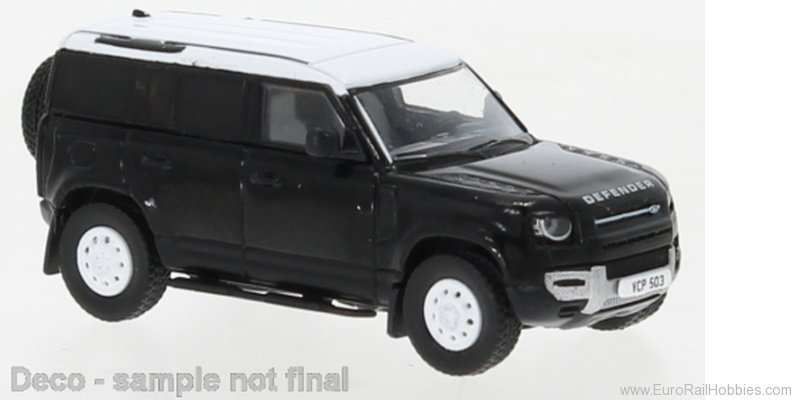 Brekina PCX870391 Land Rover Defender 110 Black , 2020, 