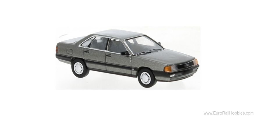 Brekina PCX870439 Audi 100 (C3) Metallic  Dark Gray, 1982, 