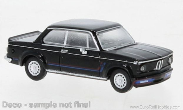 Brekina PCX870442 BMW 2002 turbo Black , Dekor, 1973, 