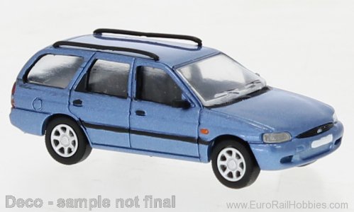 Brekina PCX870465 Ford Escort MK VII Turnier Metallic Blue , 19