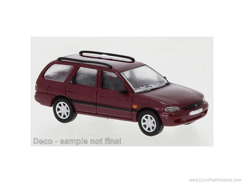 Brekina PCX870467 Ford Escort MK VII Turnier Metallic Dark Red 