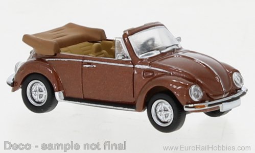 Brekina PCX870518 VW KÃ¤fer 1303 Cabriolet Metallic Brown , 1