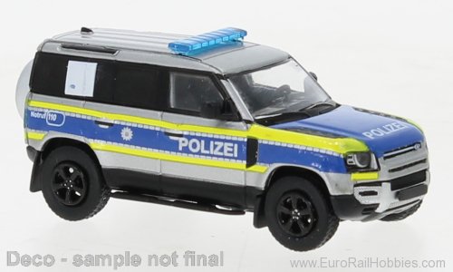 Brekina PCX870619 Land Rover Defender 110 2020, Polizei Hessen,