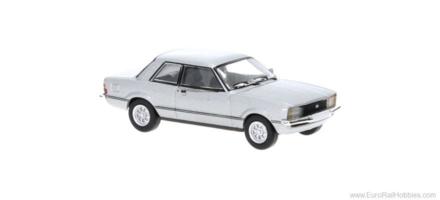 Brekina PCX870659 Ford Taunus TC2 Metallic  Silver, 1976, 