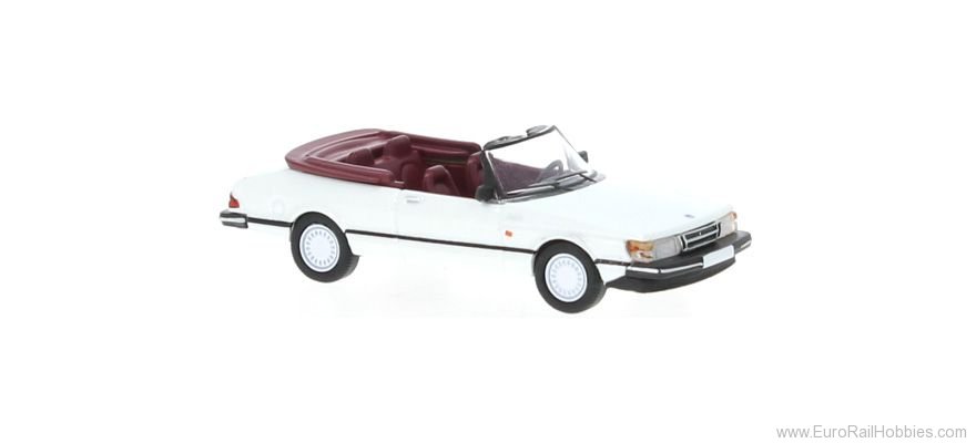 Brekina PCX870668 Saab 900 Cabriolet Metallic  White, 1986, 