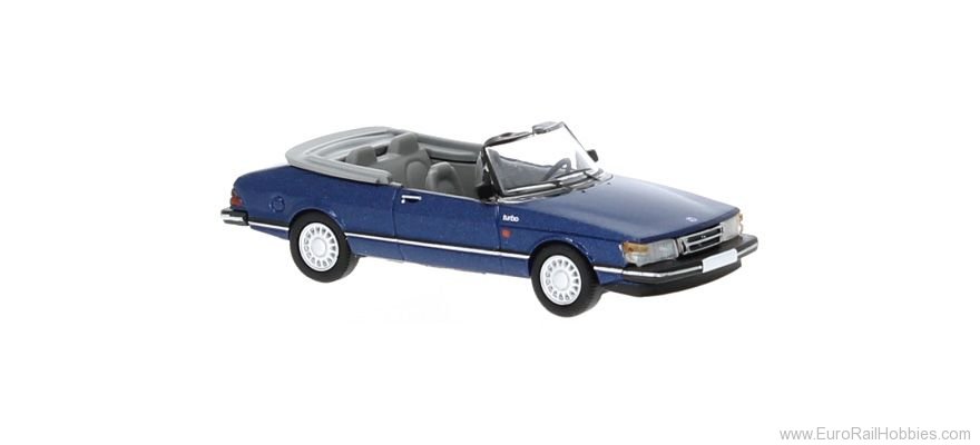 Brekina PCX870670 Saab 900 Cabriolet Metallic  Dark Blue, 1986,