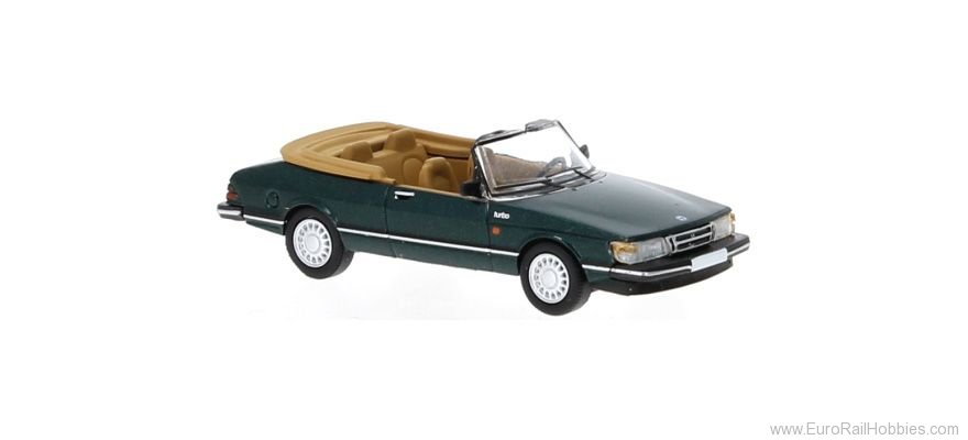 Brekina PCX870671 Saab 900 Cabriolet Metallic  Dark Green, 1986