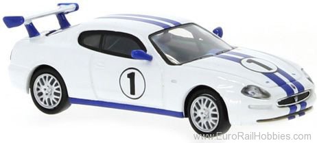 Brekina RIK38808 Maserati 3200 GT Trofeo White , Blue , 2002, 