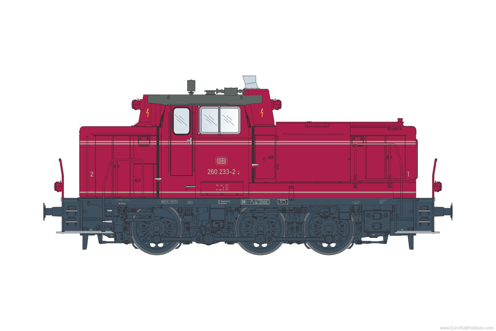 Lenz 40142.02 Diesel locomotive BR 260 233-2, DB, Ep.4, 'ol