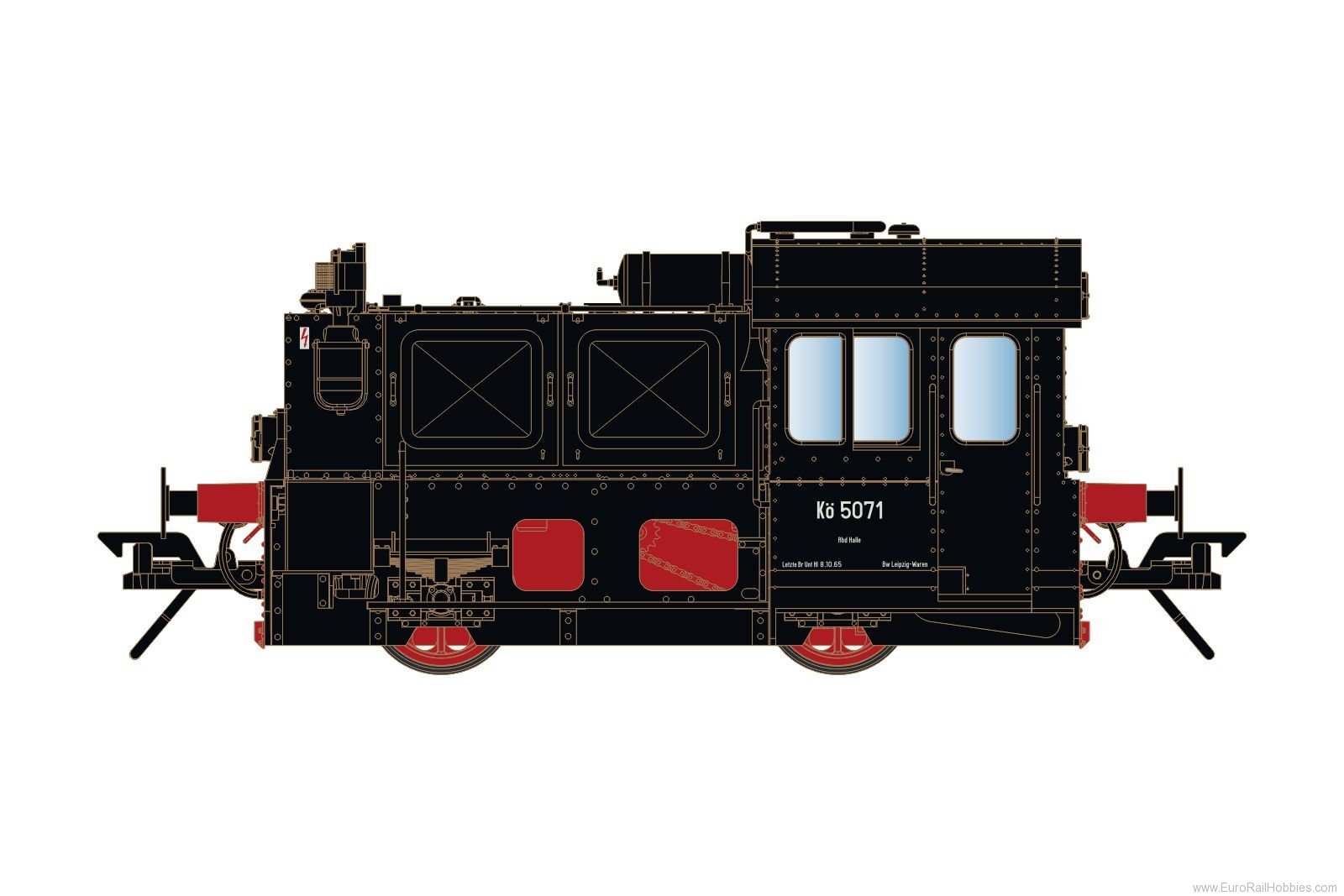 Lenz 40152.04 Diesel loco KÃ¶f 2, DR, era 3, Nr. KÃ¶ 50