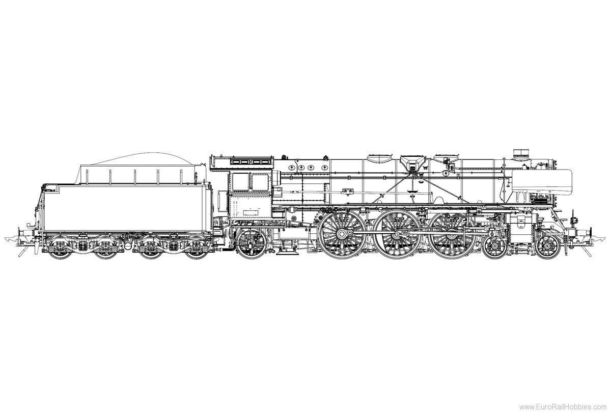 Lenz 40201.06 Steam locomotive BR 01 177, DB, Ep.3a, Witte 