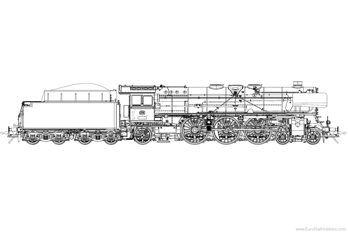 Lenz 40201.08 Steam locomotive BR 01 169, DB, Ep.3b, Witte 