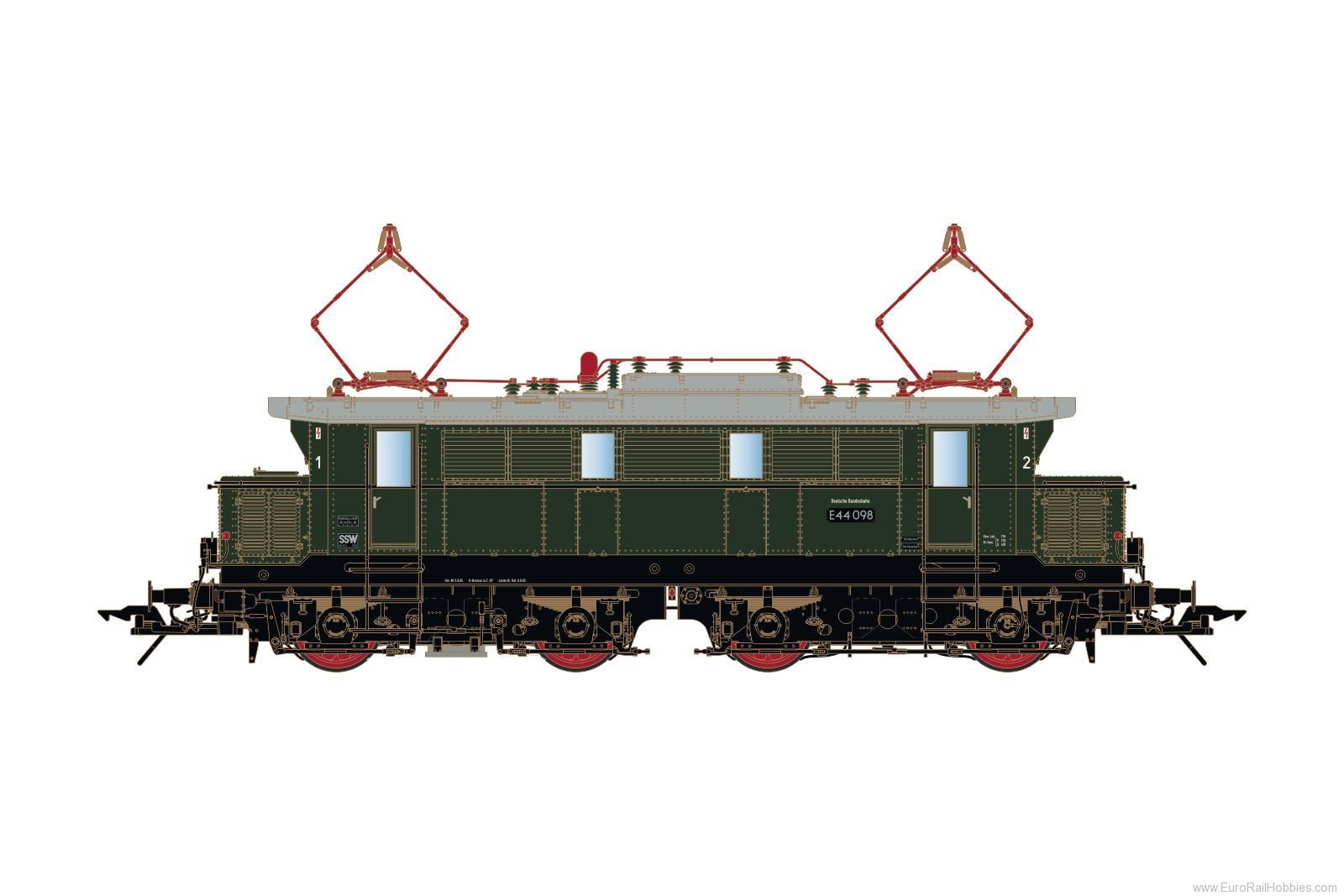 Lenz 40302.20 Electric locomotive E44 098, DB, era 3