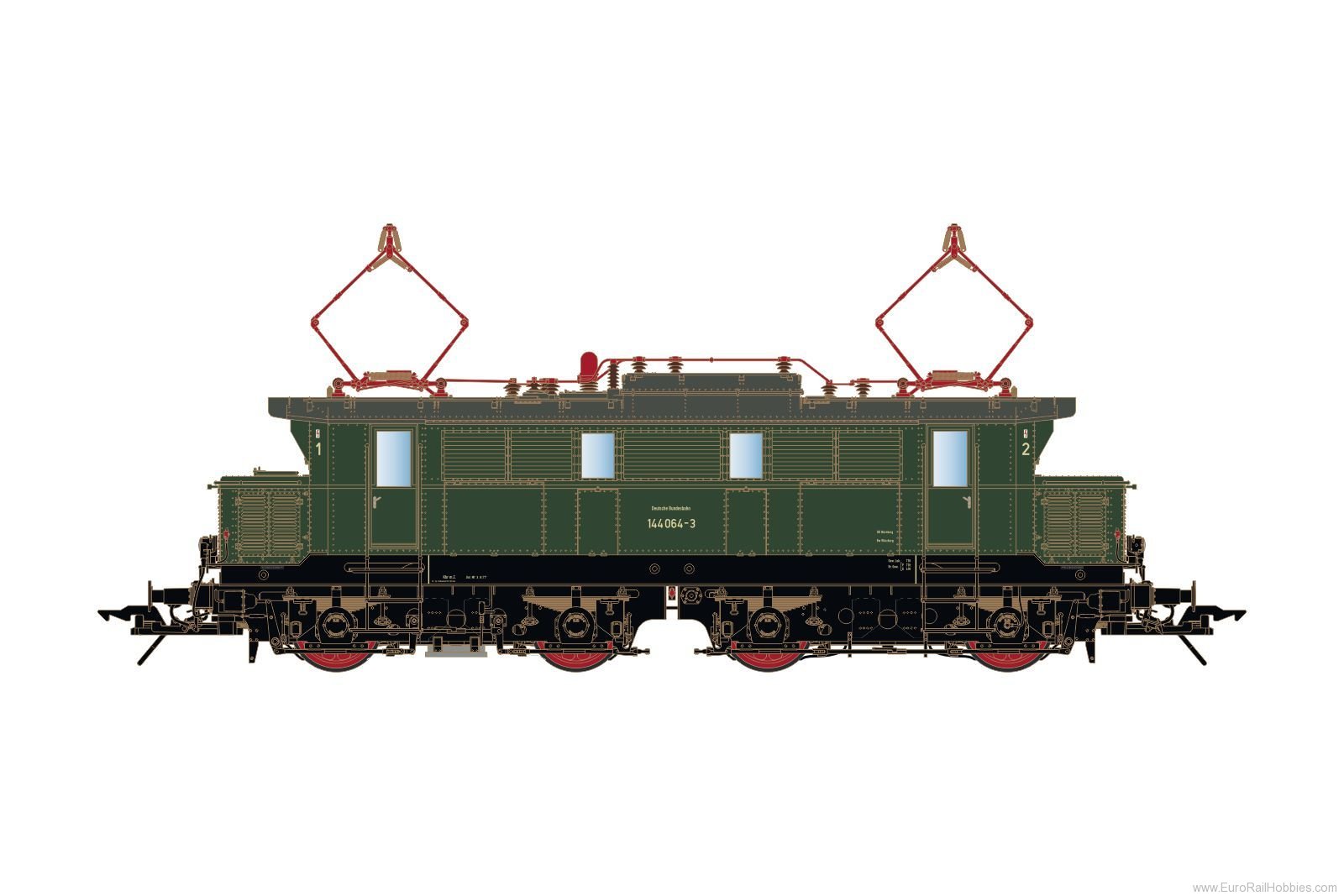 Lenz 40302.30 Electric locomotive 144 064-3, DB, era 4
