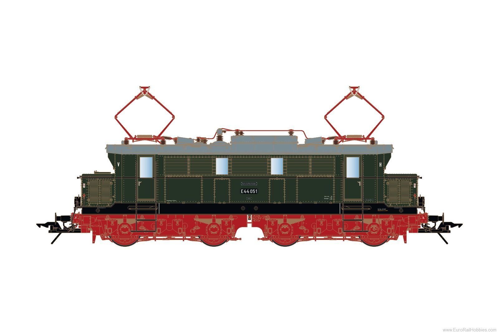 Lenz 40302.60 Electric locomotive E44 051, DR, era 3