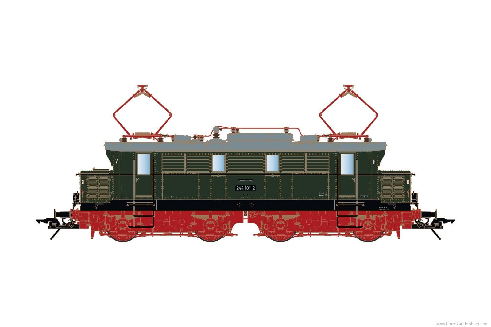 Lenz 40302.70 Electric locomotive 244 101-2, DR, era 4