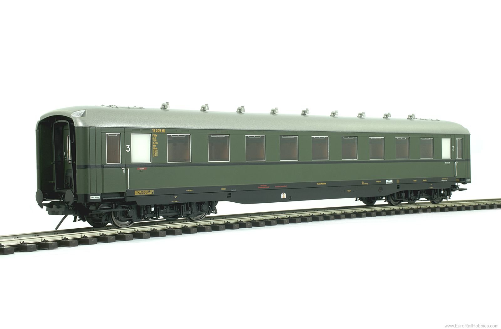 Lenz 41261.01 Apron car C4Ã¼-38, DB, Ep. 3a, RAL 6007