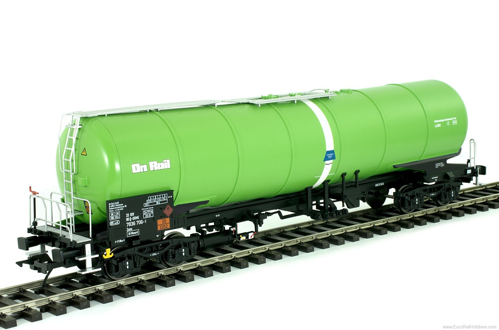 Lenz 42323.04 Tank car Zans, On Rail green, No. 7836 706-1