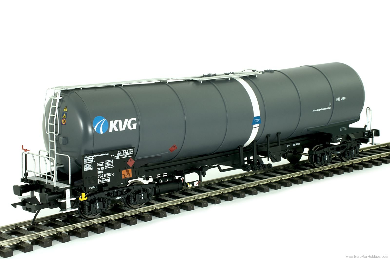 Lenz 42323.05 Tank wagon Zans, KVG, dark grey, No. 784 3 56