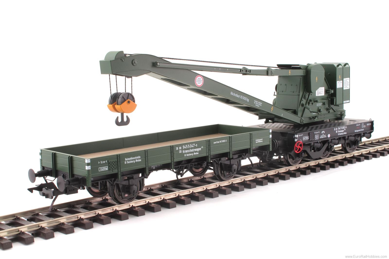 Lenz 42450.06 Crane Wyhlen, DB, Ep.4, green, with protectiv