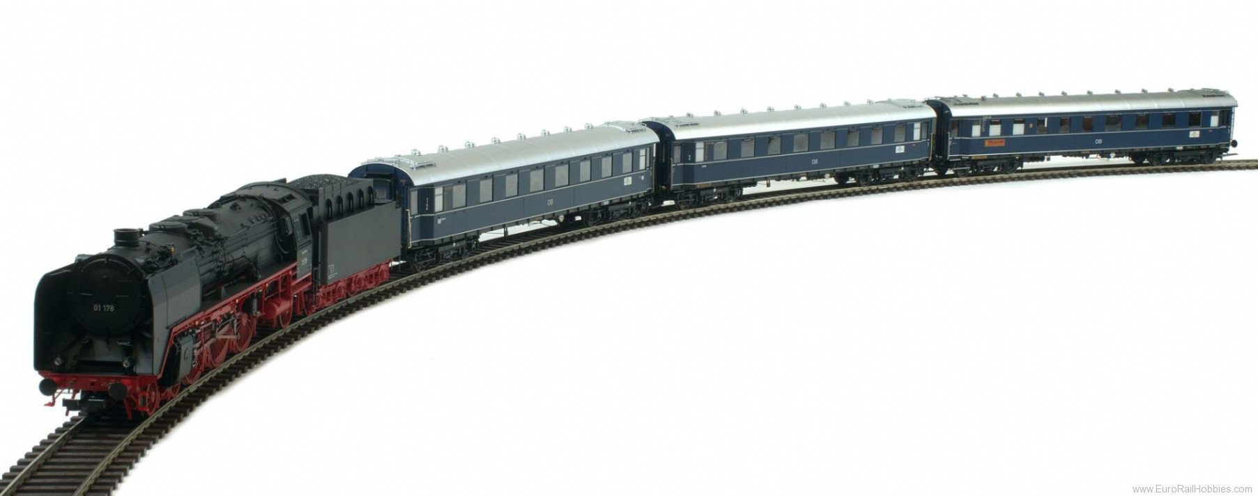 Lenz 43210.01 DB Passenger Train Set w/ BR01 and 3 Long-dis