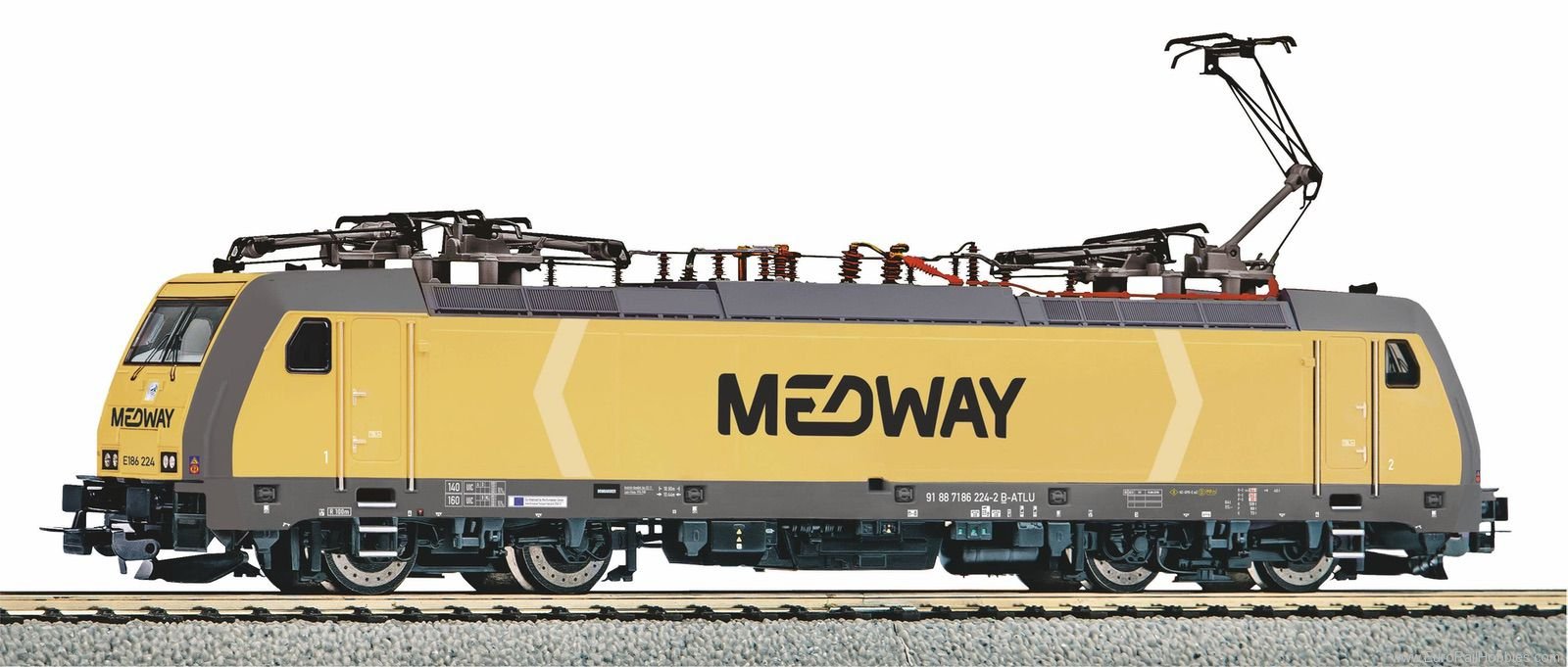 Piko 21630 Electric Locomotive BR 186 Medway VI (DC Piko